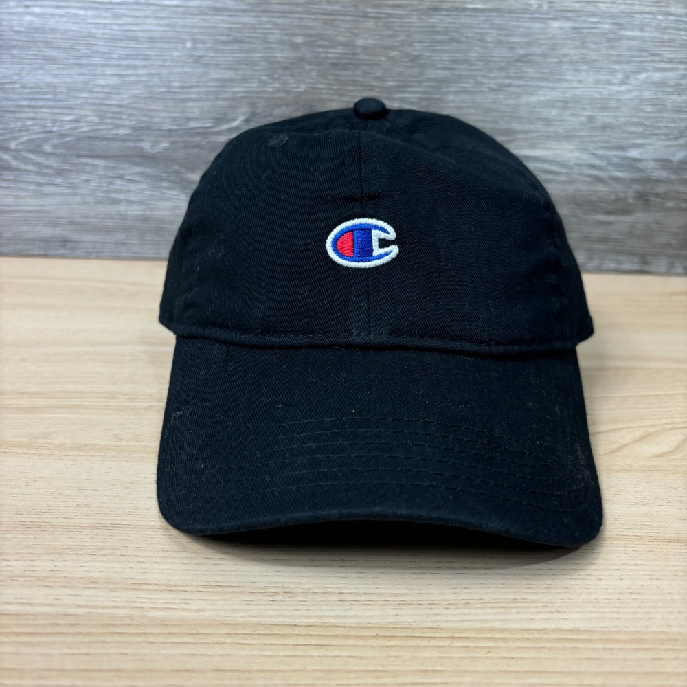 Champion‎ Hat Cap Strap Back Black C Logo Streetwear Baseball Cap Mens